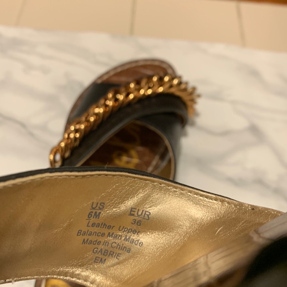 Sam Edelman GABRIE gold chain crisscross sandals. Size 6 - Picture 9 of 9